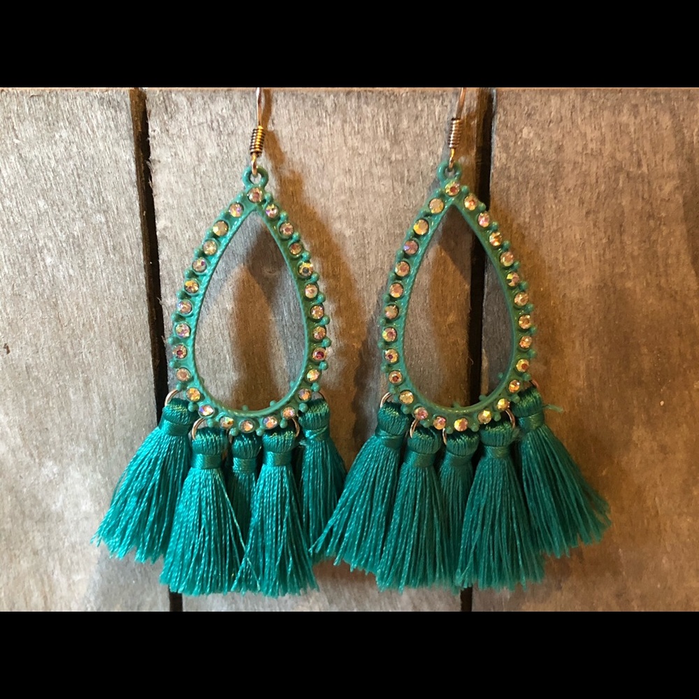 Turquoise Tassel earrings
